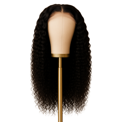 4x4 Cambodian Wavy Curl Raw Hair HD Closure Wig