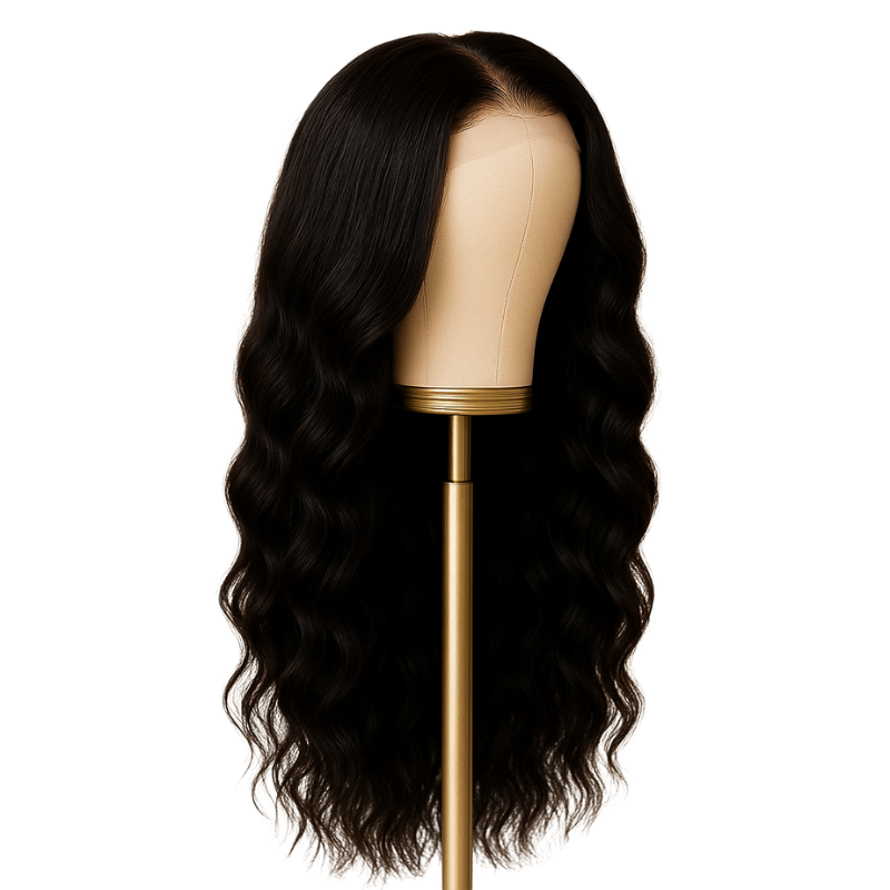 5x5 Cambodian Natural Wave Raw Hair HD Closure Wig