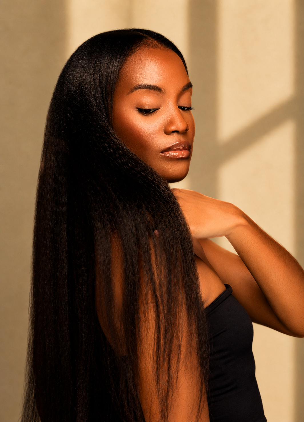 Burmese Kinky Straight Raw Hair  Clip-Ins
