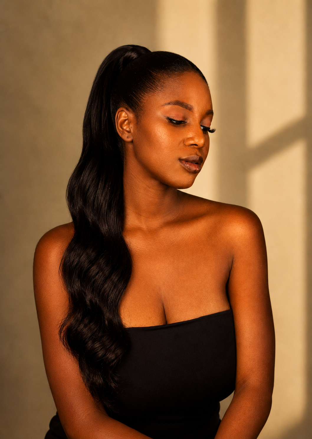 Ponytail Raw Hair Cambodian Natural Wave
