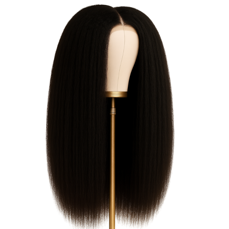 Perruque Raw Hair Closure Wig 4x4 Burmese Kinky Straight